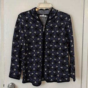 Dress Barn zip-front knit sweater jacket